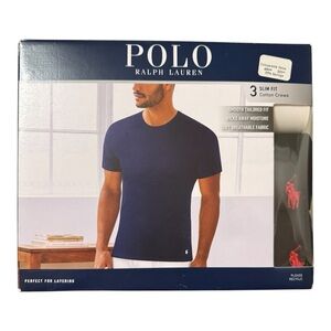 Polo Ralph Lauren Slim Fit Cotton Crew T-Shirts – 2 Pack – Size Small